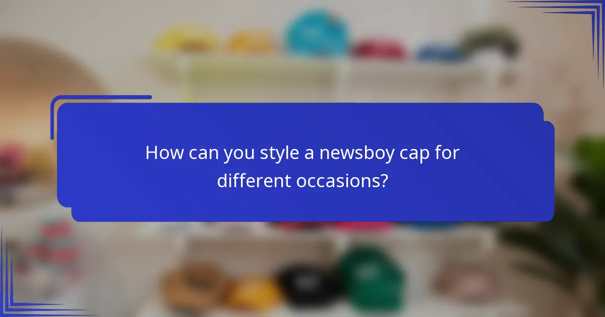 How can you style a newsboy cap for different occasions?