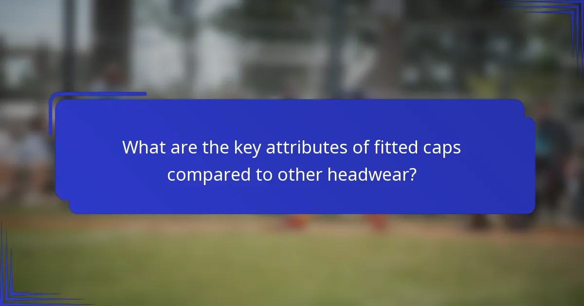 What are the key attributes of fitted caps compared to other headwear?